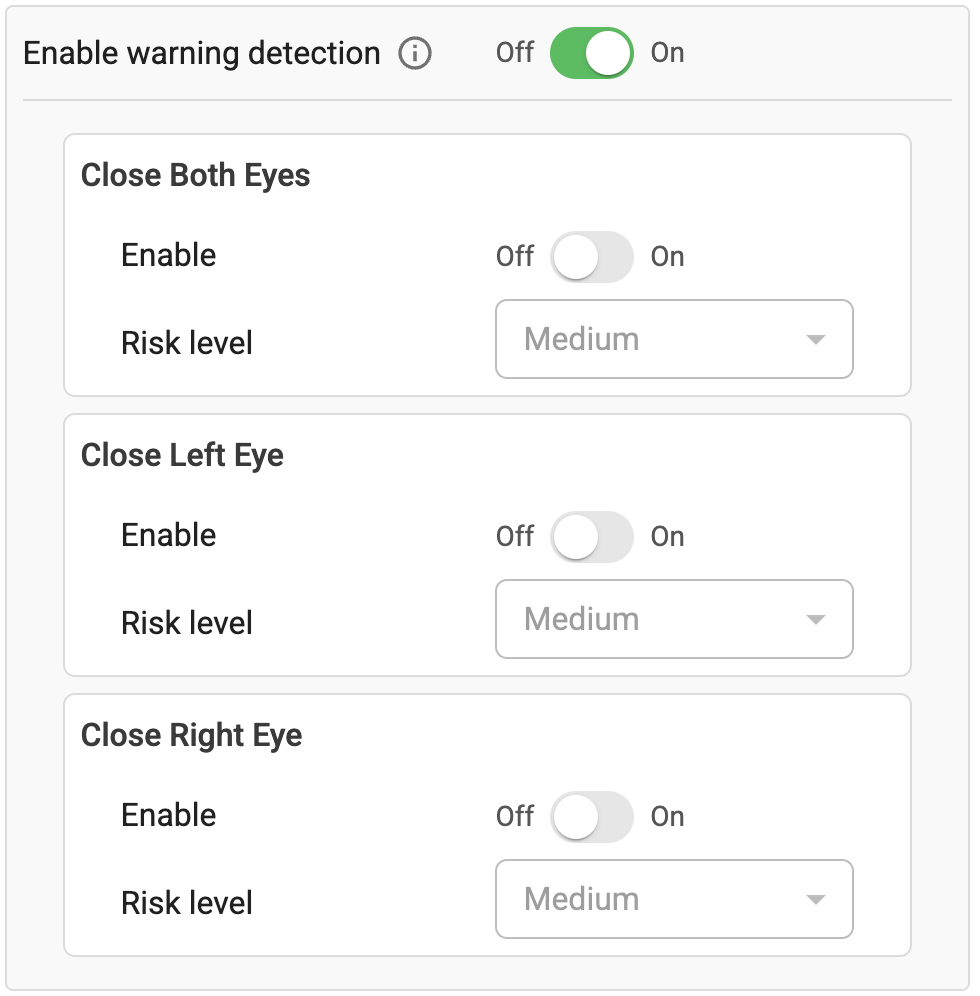 Option to Check for Closed Eyes