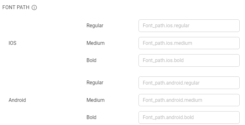 Mobile SDK Font Configuration