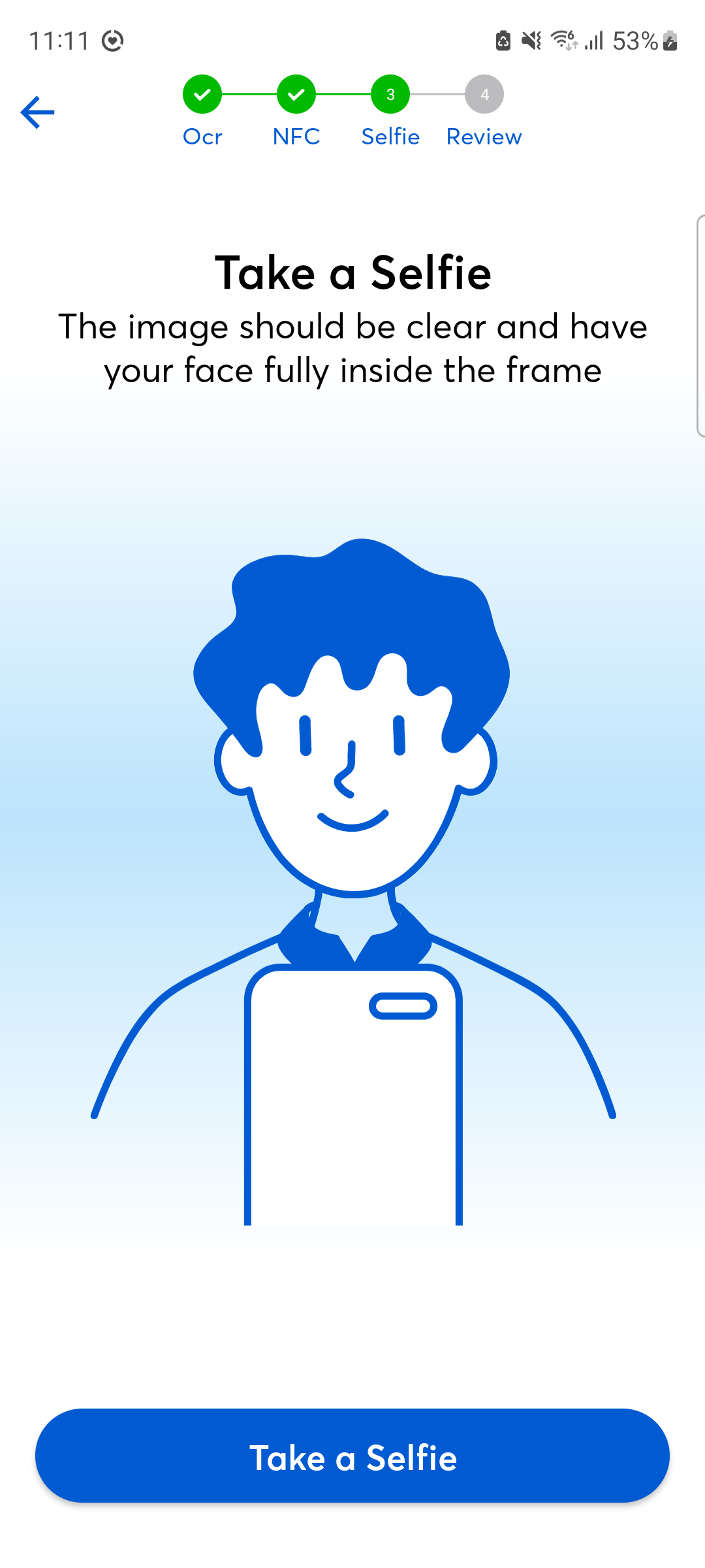 Guide page for liveness check step