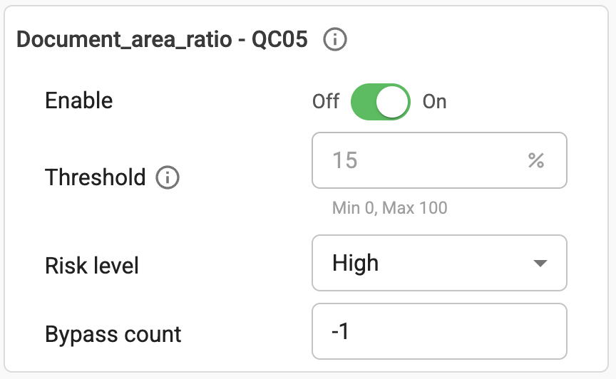 ID Document area ratio