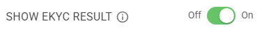 Show eKYC Result Configuration