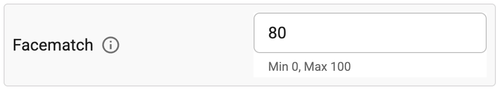 Face Matching Threshold Option