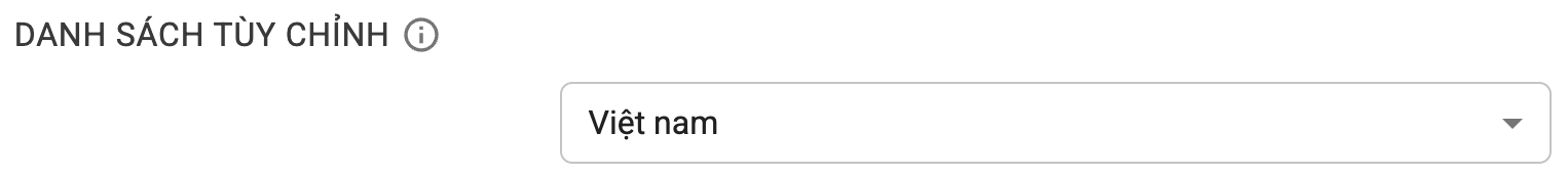 Danh sách tùy chỉnh