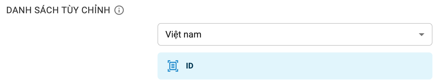Tùy chỉnh ID Việt Nam