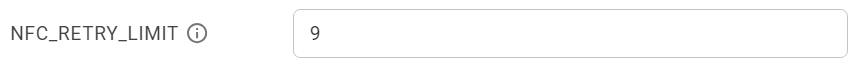 NFC Scan Retry Limit Configuration